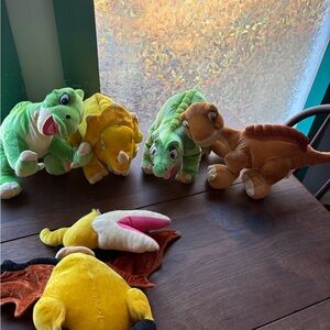 Vintage Land Before Time 12” Plush Set (5-Piece) Rare 80s/90s